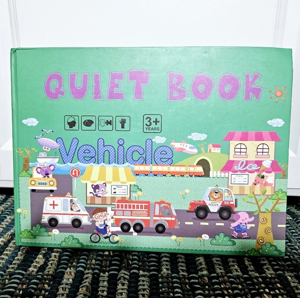 Montessori Quiet Hardback Book Vehicle Theme For Toddlers